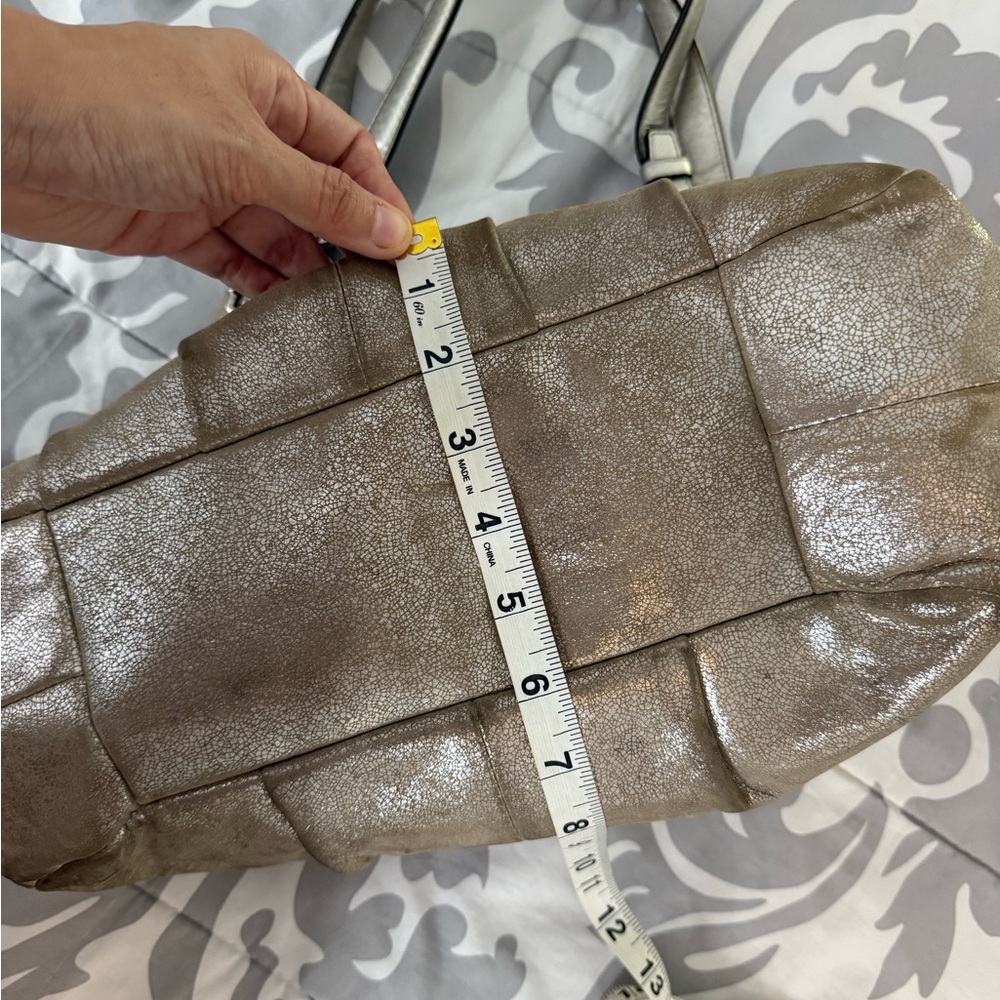 COACH Madison Maggie Metallic Gold Suede Leather Hobo Shoulder Bag - Picture 16 of 16